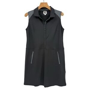Footjoy Sleeveless Pique Golf Dress in Black Size M